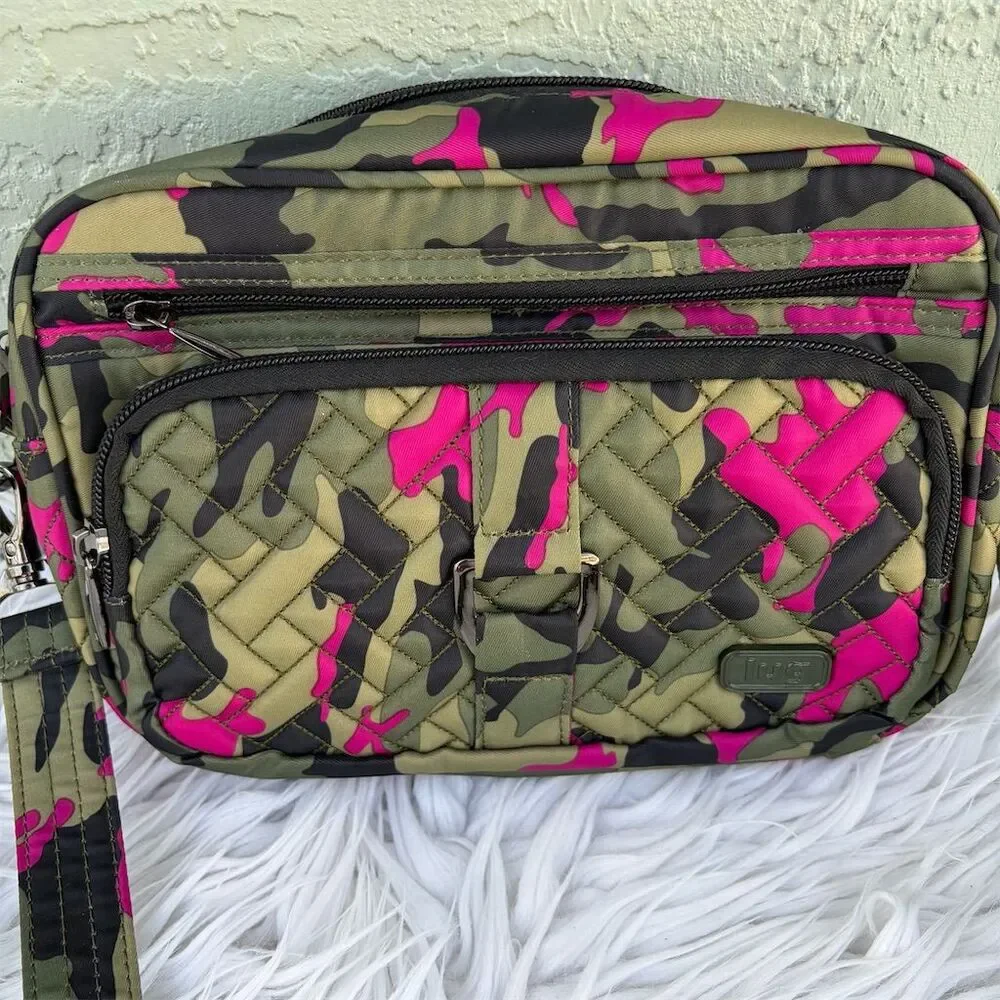 Lug Carousel XL Women's Crossbody Bag Camo Orchid Large